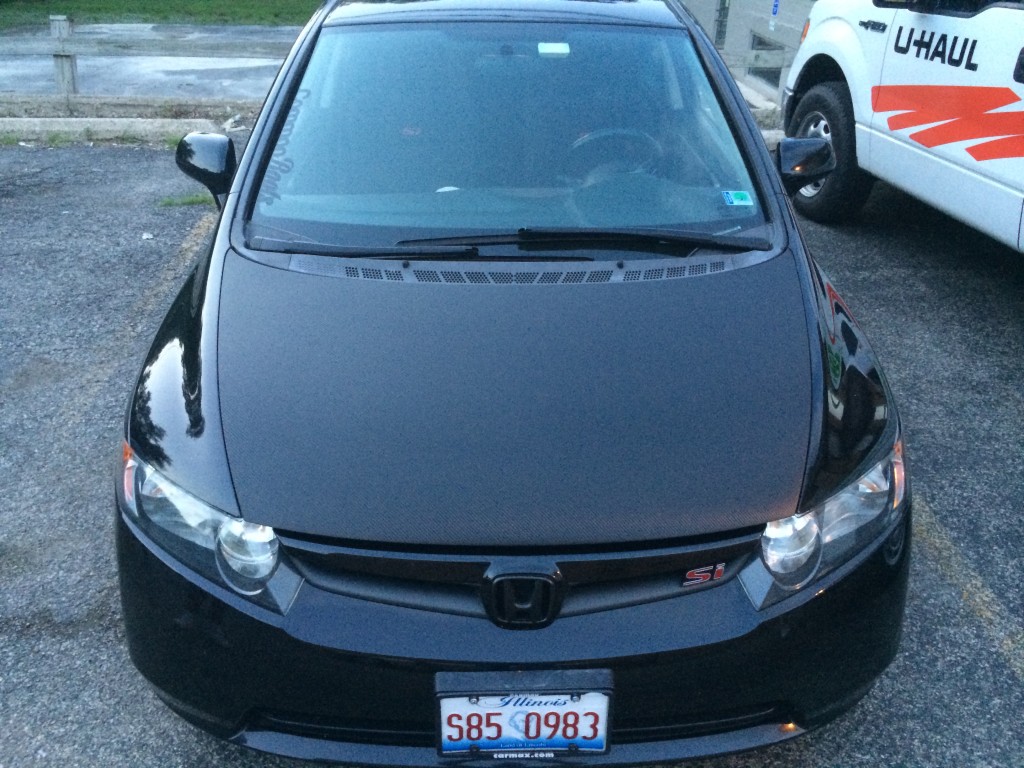 Honda Civic SI Carbon Fiber Hood Wrap