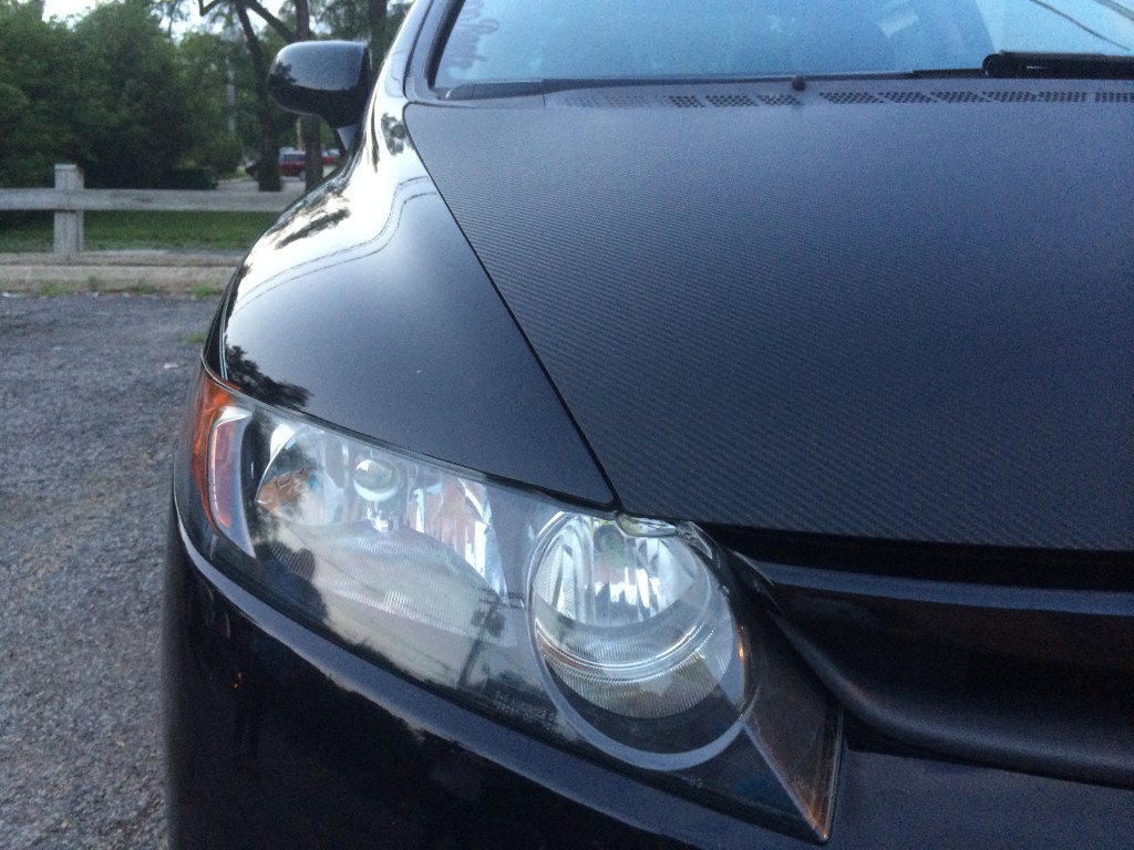 Honda Civic SI Carbon Fiber Hood Wrap 2