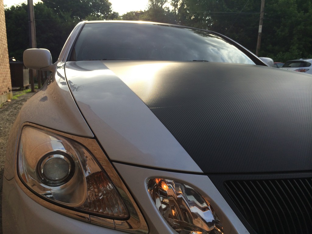 Lexus Carbon Fiber Hood Roof Trunk Wrap 5